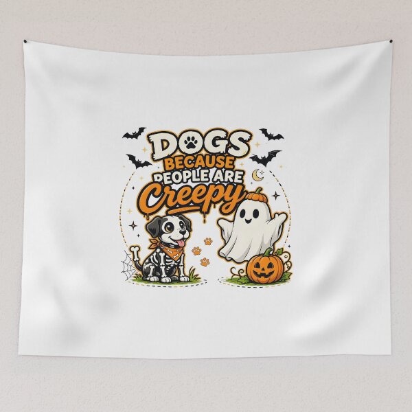 Item preview, Dogs Because People Are Creepy Halloween Art designed and sold by Dmo3HarkoArt.