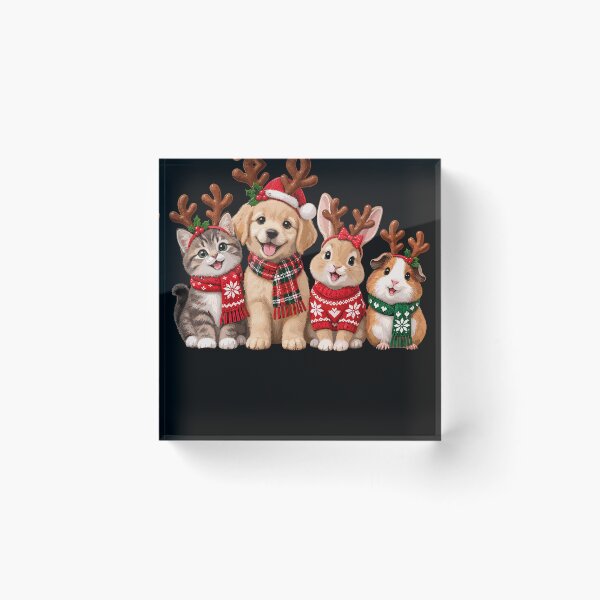 Item preview, Christmas Cats And Dog Reindeer Friends designed and sold by Svenniibee.