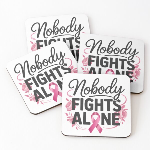 Item preview, Nobody Fights Alone Pink Ribbon Breast Cancer designed and sold by TRTrendyHouse.