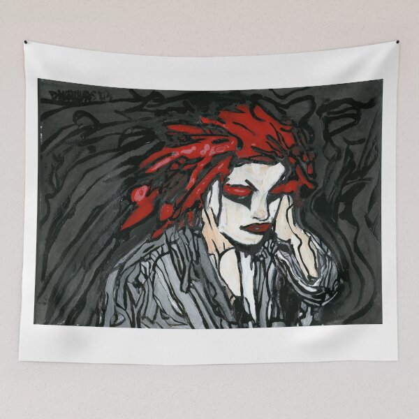 Item preview, Nina Hagen Punk Rock Icon Expressive Fan Art Painting designed and sold by Dwaalhaas.com.