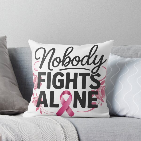 Item preview, Nobody Fights Alone Pink Ribbon Breast Cancer designed and sold by TRTrendyHouse.