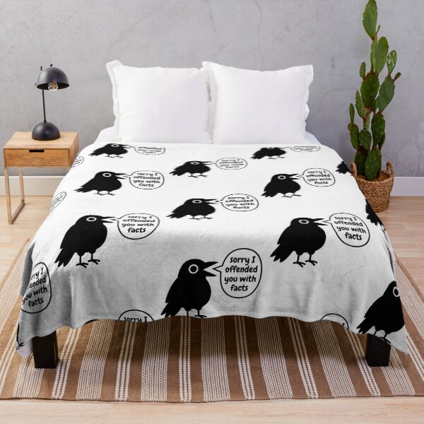 Item preview, Sorry I Offended You With Facts Crow Meme Sarcastic Raven Bird Logic Debate Humor designed and sold by raedattia.
