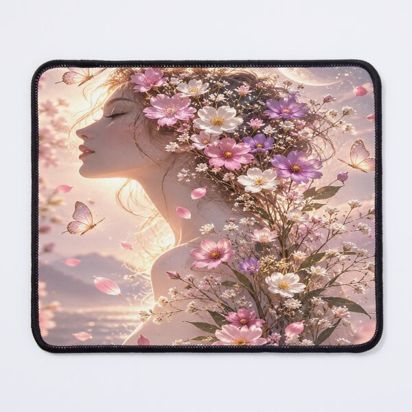 Item preview, Moonlit Floral Woman designed and sold by DaryaArtFrance.