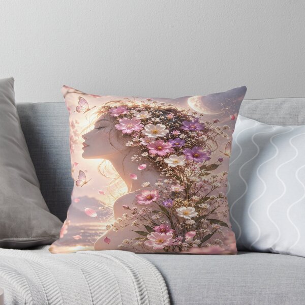 Item preview, Moonlit Floral Woman designed and sold by DaryaArtFrance.