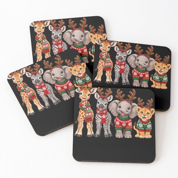 Item preview, Christmas Safari Animals With Antlers designed and sold by Svenniibee.