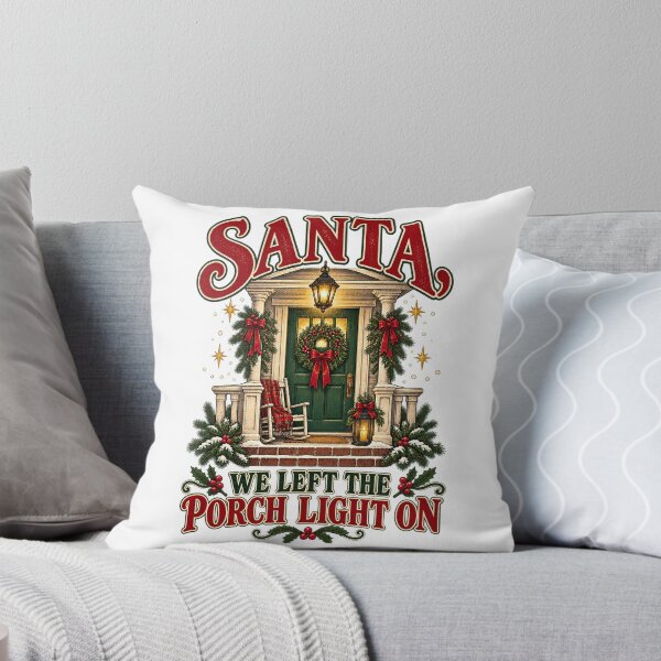 Item preview, Santa, We Left the Porch Light On – Southern Christmas Porch designed and sold by lecroyhouse.