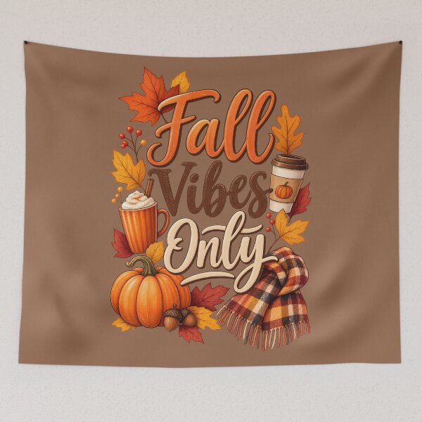 Item preview, Fall Vibes Only – Cozy Autumn Pumpkin & Coffee designed and sold by blankTeeShirt.