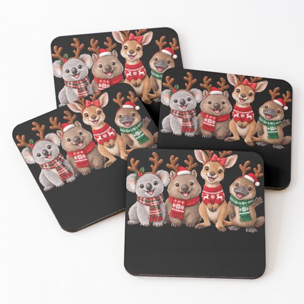 Item preview, Christmas Koala Kangaroo Reindeer Friends designed and sold by Svenniibee.