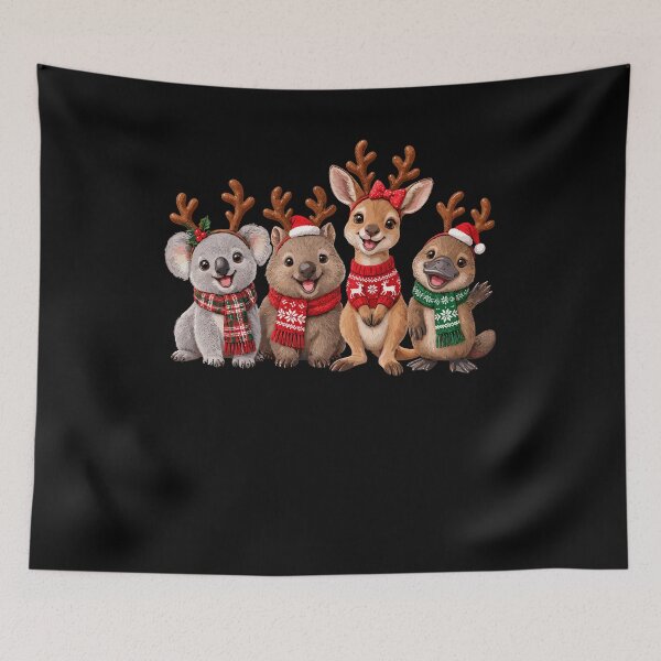 Item preview, Christmas Koala Kangaroo Reindeer Friends designed and sold by Svenniibee.