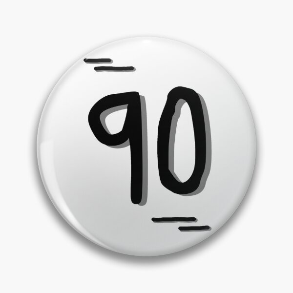 Item preview, Number 90 - Bold Black Artistic Numeral Design designed and sold by Dyche Studio.