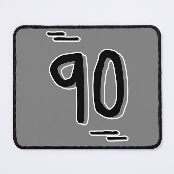Item preview, Number 90 - Bold Black Artistic Numeral Design designed and sold by Dyche Studio.
