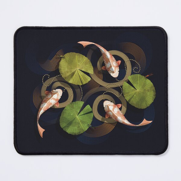 Item preview, Zen Koi Fish Pond Lily Pads and Damselflies designed and sold by Karin Taylor.