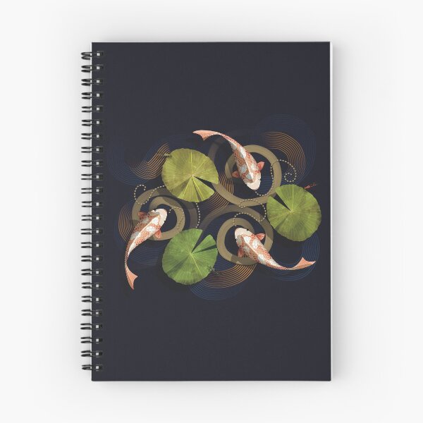 Item preview, Zen Koi Fish Pond Lily Pads and Damselflies  designed and sold by Karin Taylor.