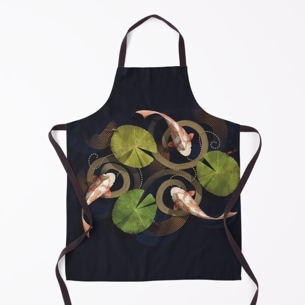 Item preview, Zen Koi Fish Pond Lily Pads and Damselflies  designed and sold by Karin Taylor.