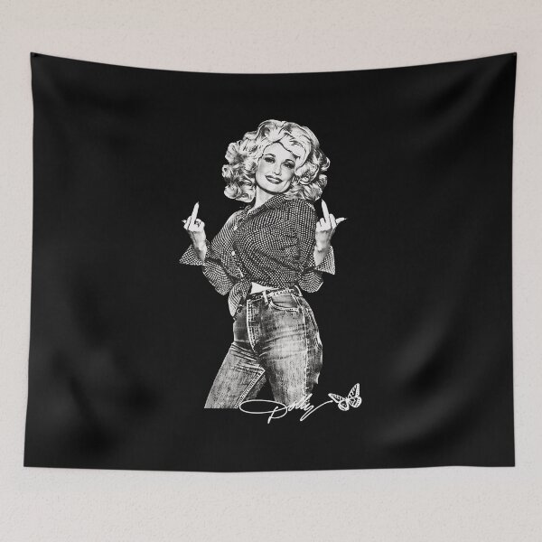 Item preview, Dolly Parton Middle Finger Retro Country Music Icon  designed and sold by MatthewA631970.