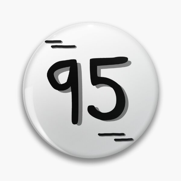 Item preview, Number 95 - Bold Black Artistic Numeral Design designed and sold by Dyche Studio.