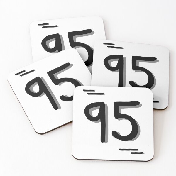 Item preview, Number 95 - Bold Black Artistic Numeral Design designed and sold by Dyche Studio.