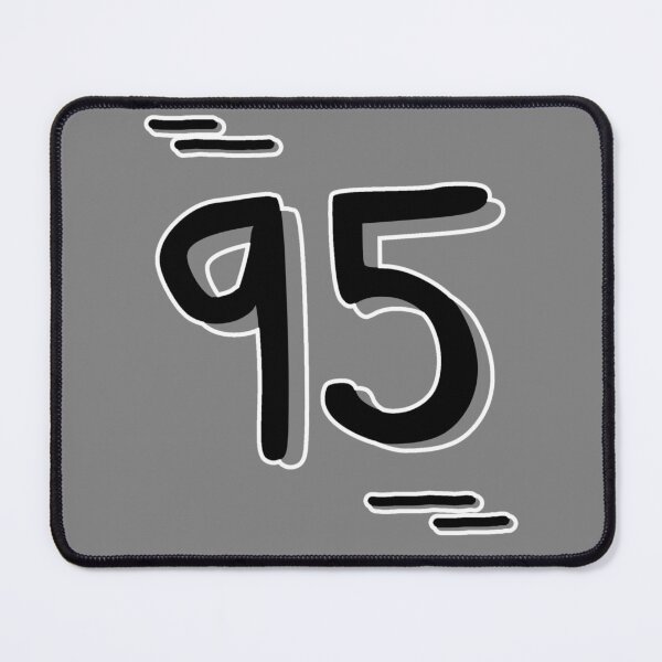 Item preview, Number 95 - Bold Black Artistic Numeral Design designed and sold by Dyche Studio.