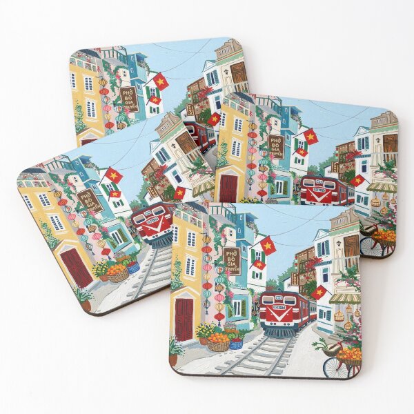 Item preview, Hanoi Vietnam Travel Poster – Vintage City designed and sold by POSTERIOCREW.