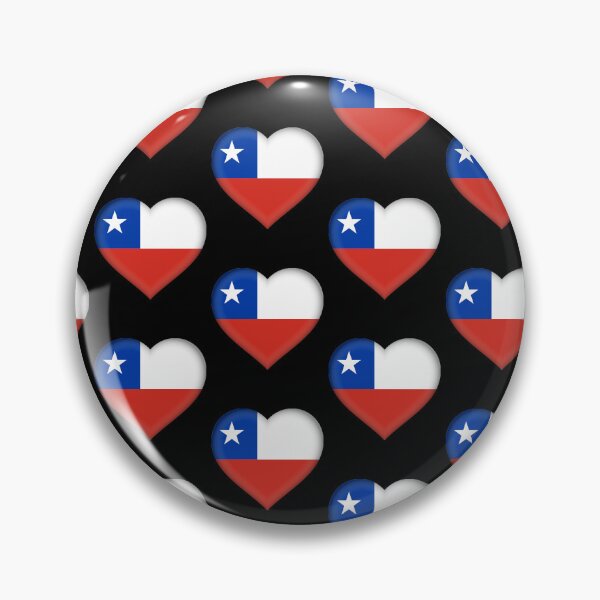 Artikelvorschau, Chilean 3D Flag Heart National Symbol for Expat Style entworfen und verkauft von YAZ.