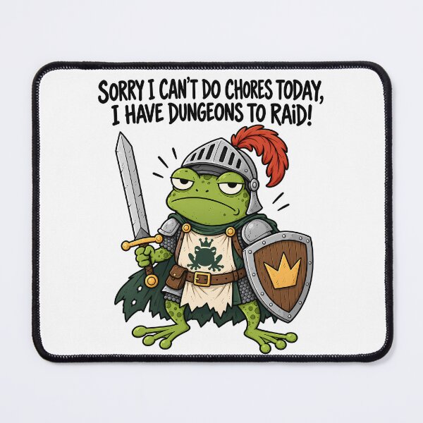 Item preview, Funny Frog Knight Fantasy RPG Gamer Cartoon designed and sold by ShirtWreck.