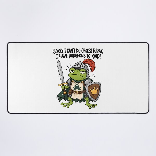 Item preview, Funny Frog Knight Fantasy RPG Gamer Cartoon designed and sold by ShirtWreck.