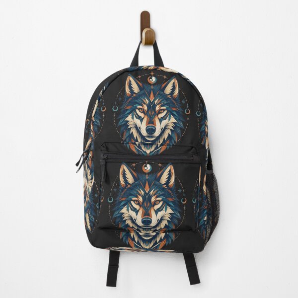 Item preview, Celestial Sacred Geometric Wolf Head Graphic designed and sold by Supertango.