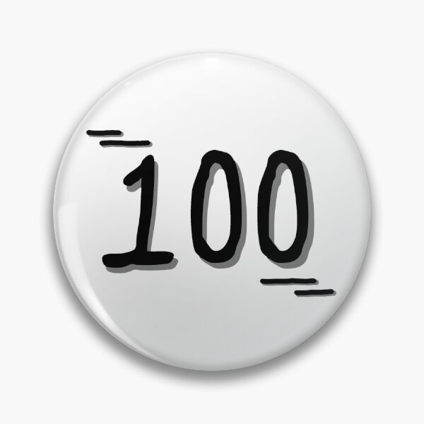 Item preview, Number 100 - Bold Black Artistic Numeral Design designed and sold by Dyche Studio.