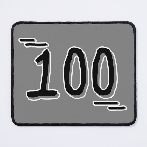 Item preview, Number 100 - Bold Black Artistic Numeral Design designed and sold by Dyche Studio.
