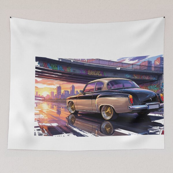 Item preview, An East German vintage car at sunset designed and sold by maistrTREASURE.