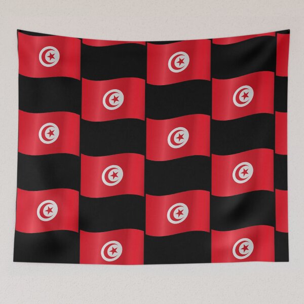 Item preview, Tunisian Waving Flag Statement Style for Supporters designed and sold by YAZ.