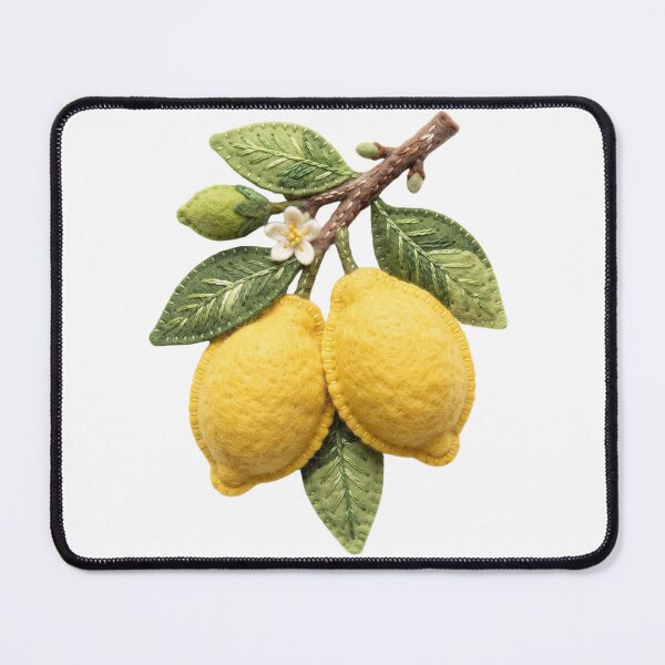 Item preview, Felt Lemon Botanical Branch – Cozy Cottage Garden Textile Art designed and sold by Mellow Doodle Co..