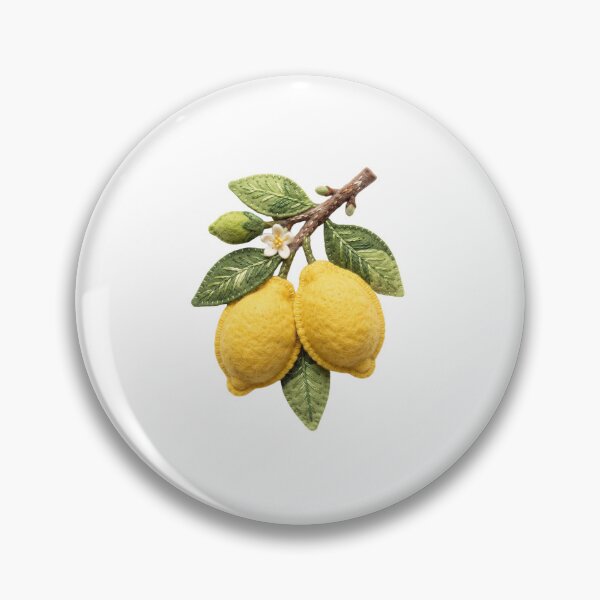Item preview, Felt Lemon Botanical Branch – Cozy Cottage Garden Textile Art designed and sold by Mellow Doodle Co..