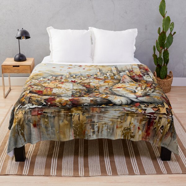Item preview, Fall Cat Napping Beneath the City designed and sold by m-y-A-I-A-R-T-.