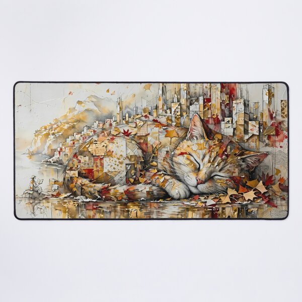 Item preview, Fall Cat Napping Beneath the City designed and sold by m-y-A-I-A-R-T-.