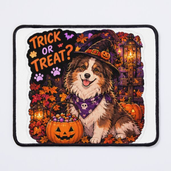 Item preview, Trick or Treat Witch Aussie Shepherd Design | Chaos Dogs Club Halloween designed and sold by DailyStruggleCo.