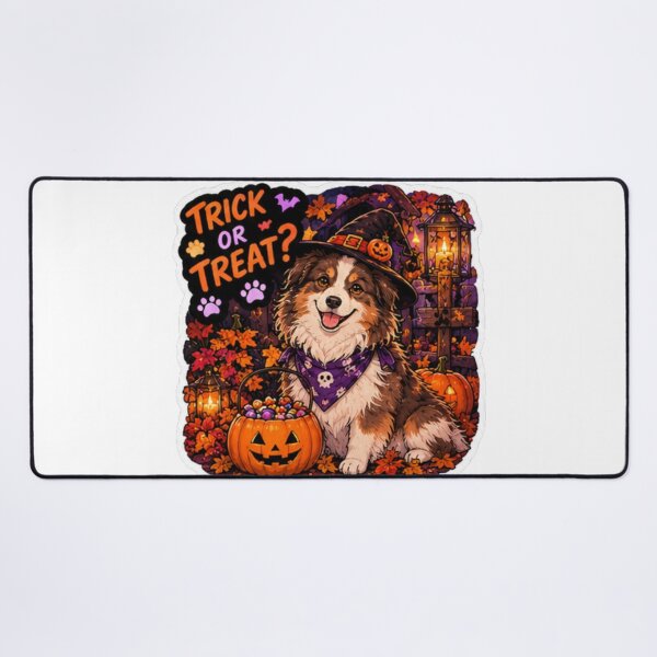 Item preview, Trick or Treat Witch Aussie Shepherd Design | Chaos Dogs Club Halloween designed and sold by DailyStruggleCo.