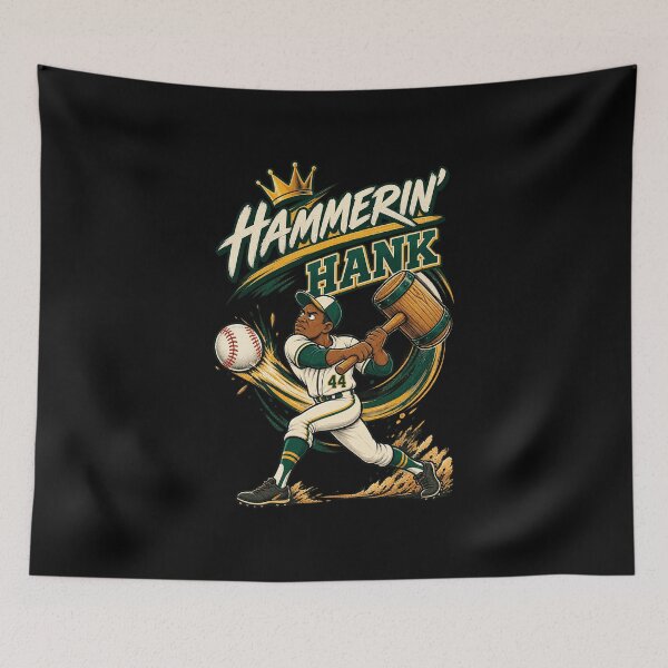 Item preview, Hammerin’ Hank – Cartoon Baseball Legend Tribute designed and sold by JessicaRHolland.
