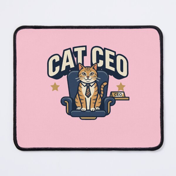 Item preview, A tabby cat sitting in an executive chair as a cat ceo designed and sold by BiniClicks.