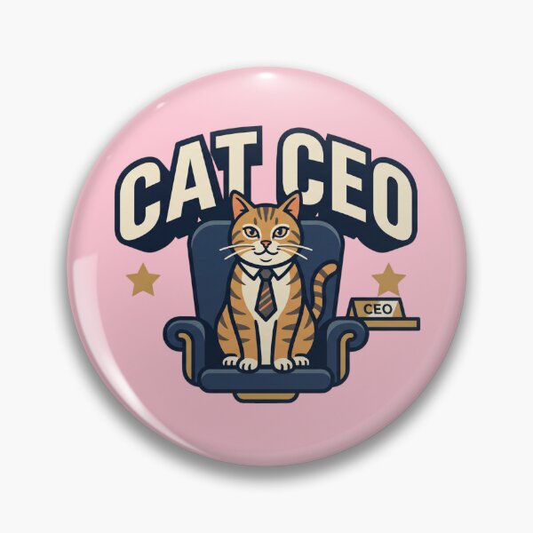 Item preview, A tabby cat sitting in an executive chair as a cat ceo designed and sold by BiniClicks.