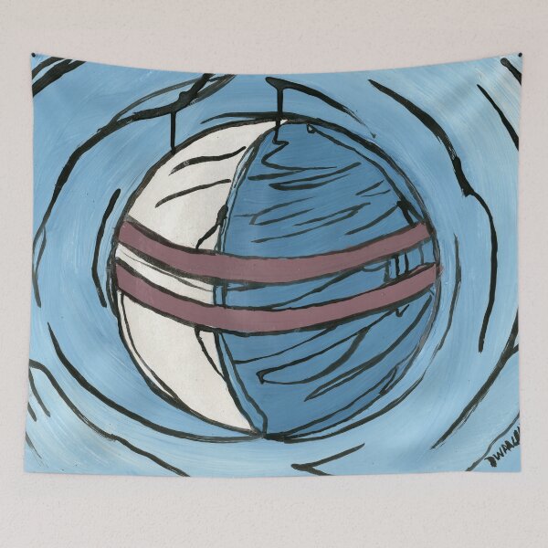 Item preview, Cosmic Sphere Celestial Waves Expressive Abstract Painting designed and sold by Dwaalhaas.com.
