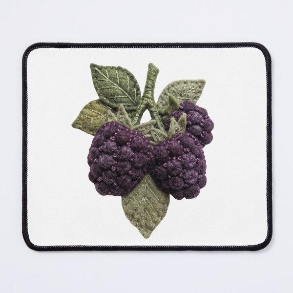 Item preview, Rich Purple Blackberries Branch Embroidered Design designed and sold by Mellow Doodle Co..