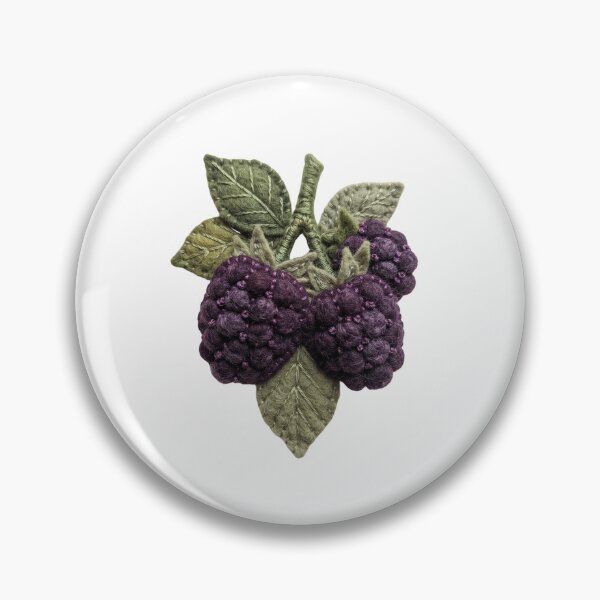 Item preview, Rich Purple Blackberries Branch Embroidered Design designed and sold by Mellow Doodle Co..