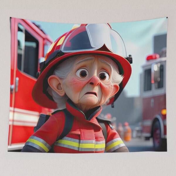 Item preview, Old Fart as an fireman designed and sold by Colin Bentham.