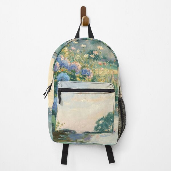 Item preview, Modern Glass House Garden – Claude Monet Inspired Impressionist Botanical Landscape Painting designed and sold by Tamas Das.