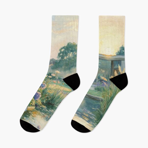 Item preview, Modern Glass House Garden – Claude Monet Inspired Impressionist Botanical Landscape Painting designed and sold by Tamas Das.