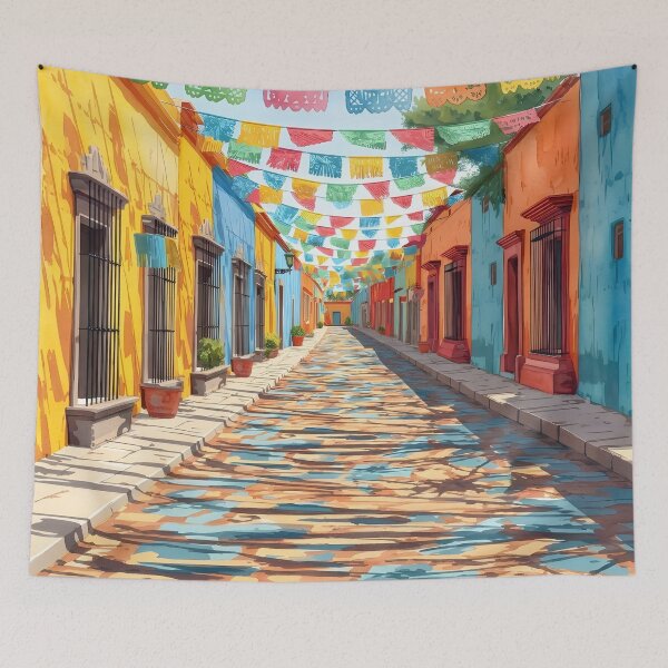 Item preview, Oaxaca Mexico Travel Poster – Colorful Street Art designed and sold by POSTERIOCREW.