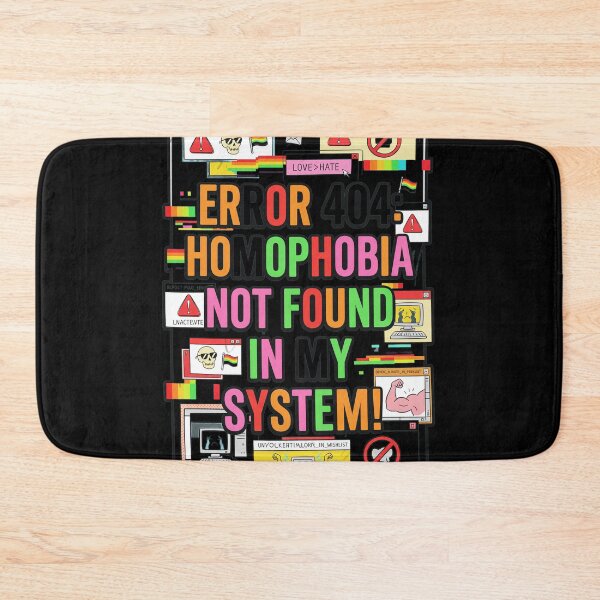 Item preview, Error 404 Homophobia Not Found System Pride Art designed and sold by CordiaBergnaum.