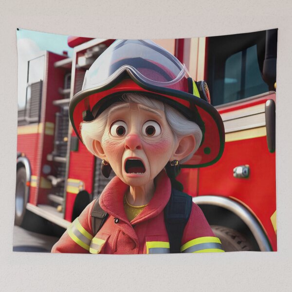 Item preview, Old Fart as a fireman designed and sold by Colin Bentham.