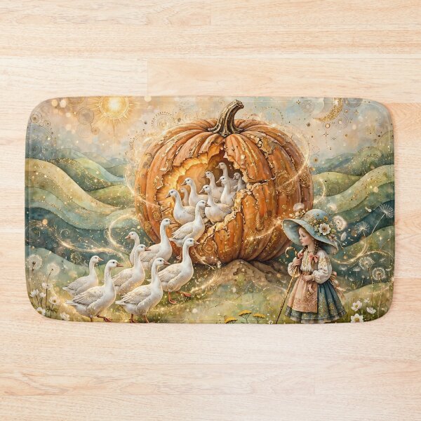 Item preview, Cottagecore Girl and Her Geese designed and sold by m-y-A-I-A-R-T-.